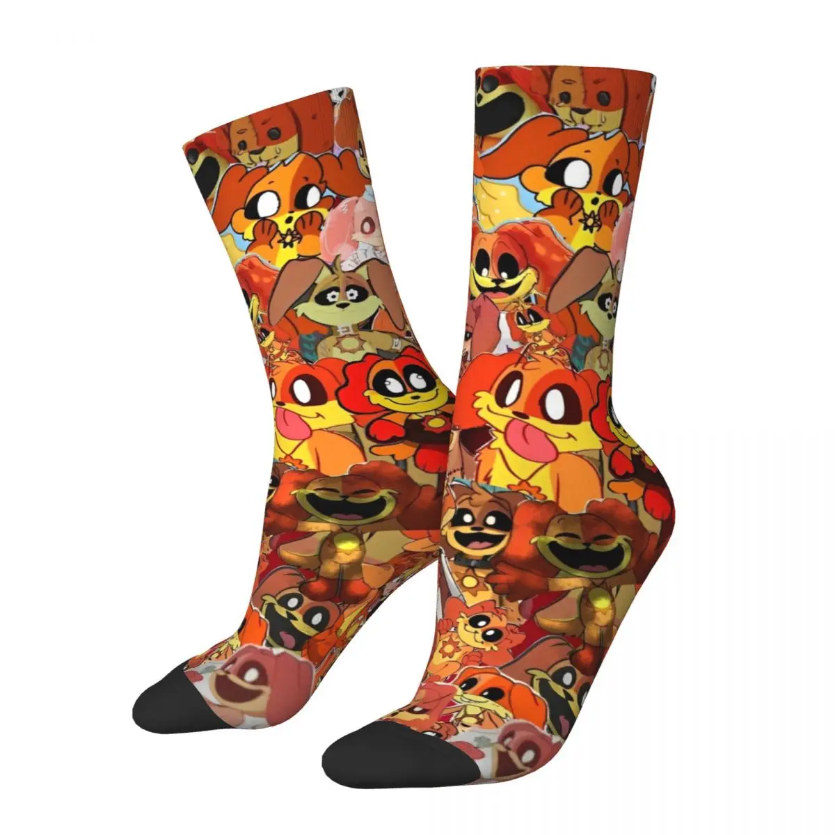 Smiling Catnap Socks Critters Funny Cartoon Vintage Stockings Spring Non-Slip Women Men Socks Warm Soft Printed Climbing Socks