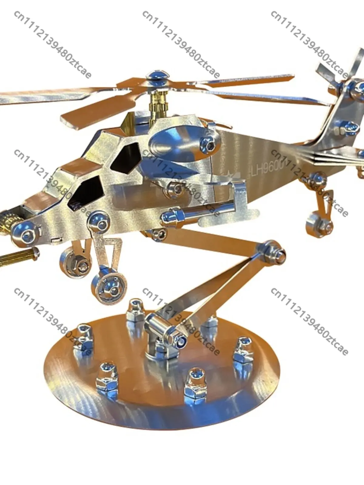 Stainless Steel Military Helicopter Model Anti Drop Static Aircraft Decor Collectible Ornament Gift