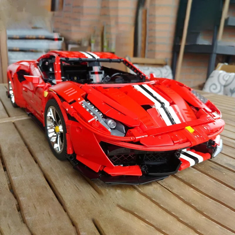 3452 قطعة MOC القواد بلدي بيستا Ferrariesd النموذج الفني اللبنات لتقوم بها بنفسك التعليم الإبداعي هدية الكريسماس لعبة الطوب عيد ميلاد #3