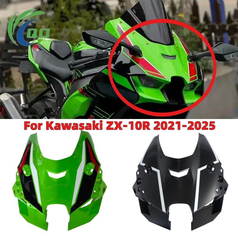 

Fit For KAWASAKI NinjaZX10R 2021 2022 2023 2024 2025 Front Headlight Cover Fairing Cowl ABS Plastic Motorcycle Replacement Parts
