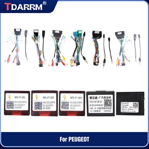 Imagen 1 del producto Para FIAT 500/500X/DUCATO/EGEA/TIPO/DOBLO/Argo/Strada/TORO decodificador de cableado de coche adaptador de arnés de Cable de alimentación de Radio Android Canbus
