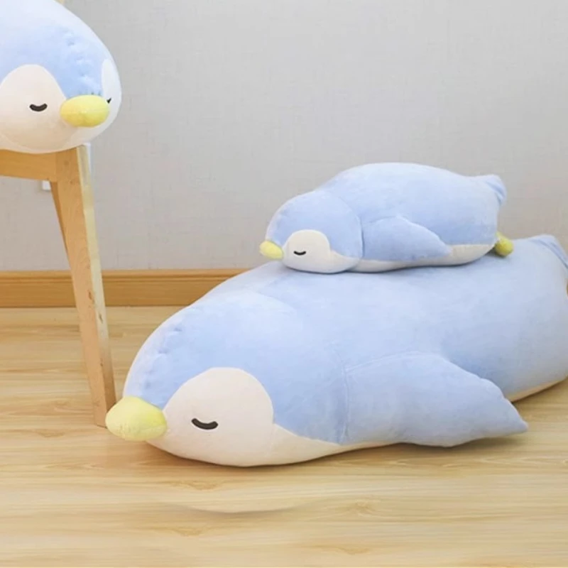 

70cm Lying Down Sleeping Penguin Stuffed Plush Toy Cute Simulation Animal Penguin Model Doll Car Sofa Bed Hold Pillow Gift