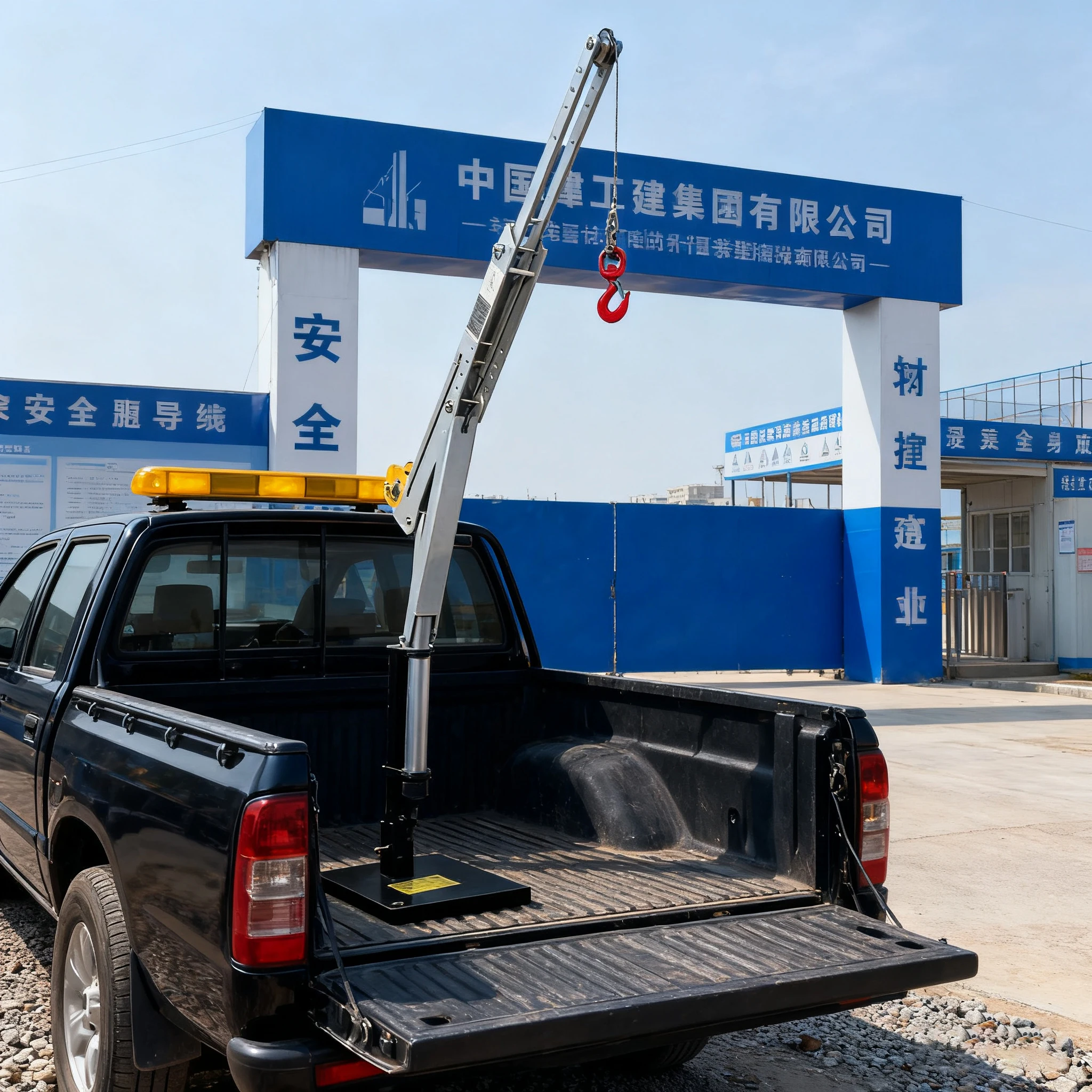 CE-Certified Mini Hitch Mounted Crane for Pickup Tow Trucks Trailer & 400kg-1 Ton Load Capacity Dinghy PWC Jet Ski Lift Davit