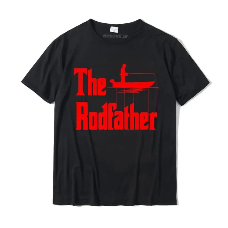 The Rodfather Funny Fisherman Cotton Tshirt for Men, Christmas Day Normal T Shirt, Special Summer