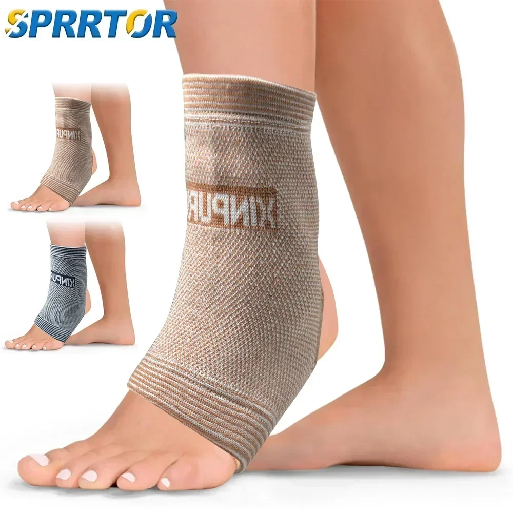 1Pair Sports Ankle Support Brace, Compression Ankle Sleeve Socks for Men Women, Plantar Fasciitis Relief, Swelling Support