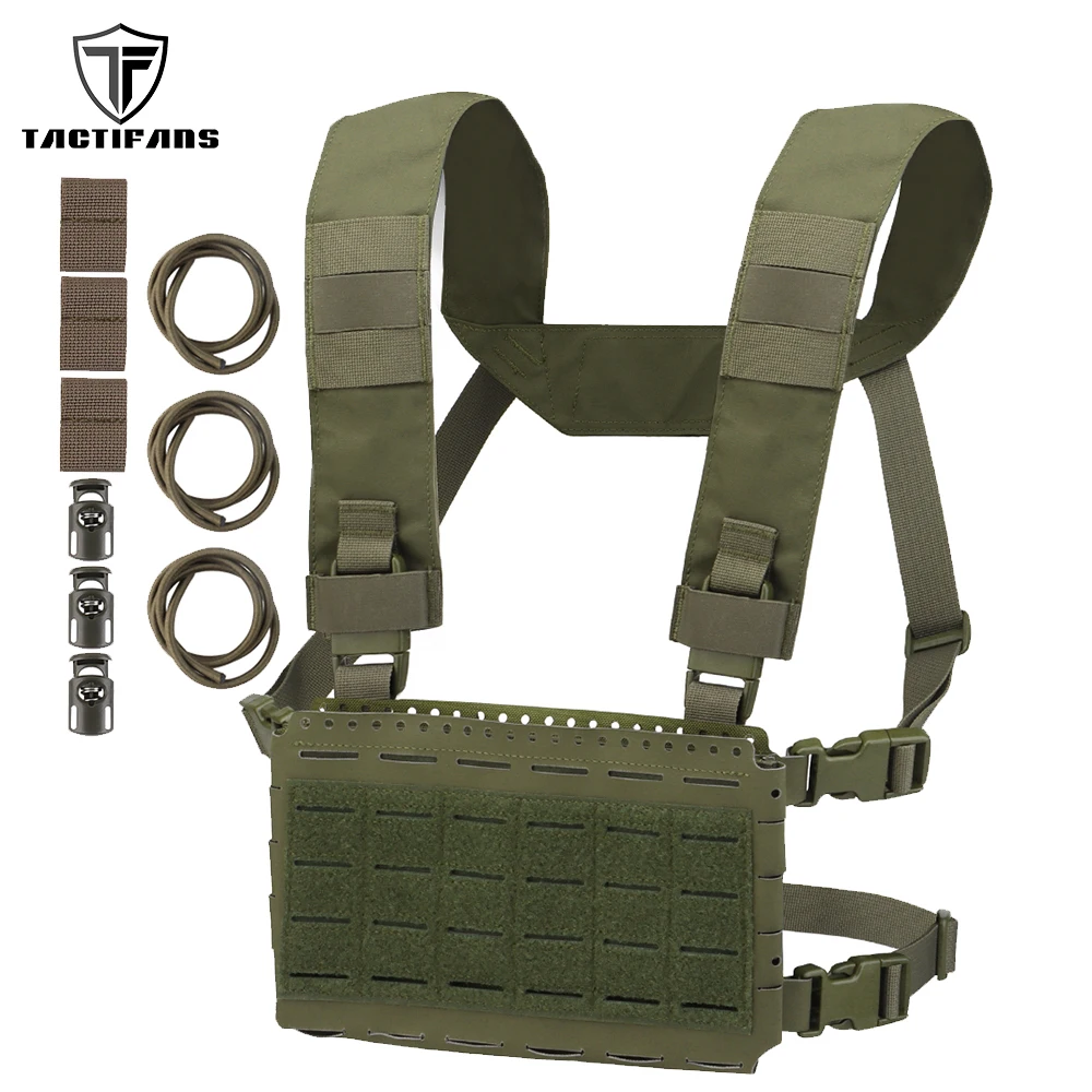 Tactical Chest Rig MkV Micro Fight Chassis MK5 Triple 5.56 Magazine MOLLE  Placard Pouch Standalone Expandable Airsoft Vest Gear