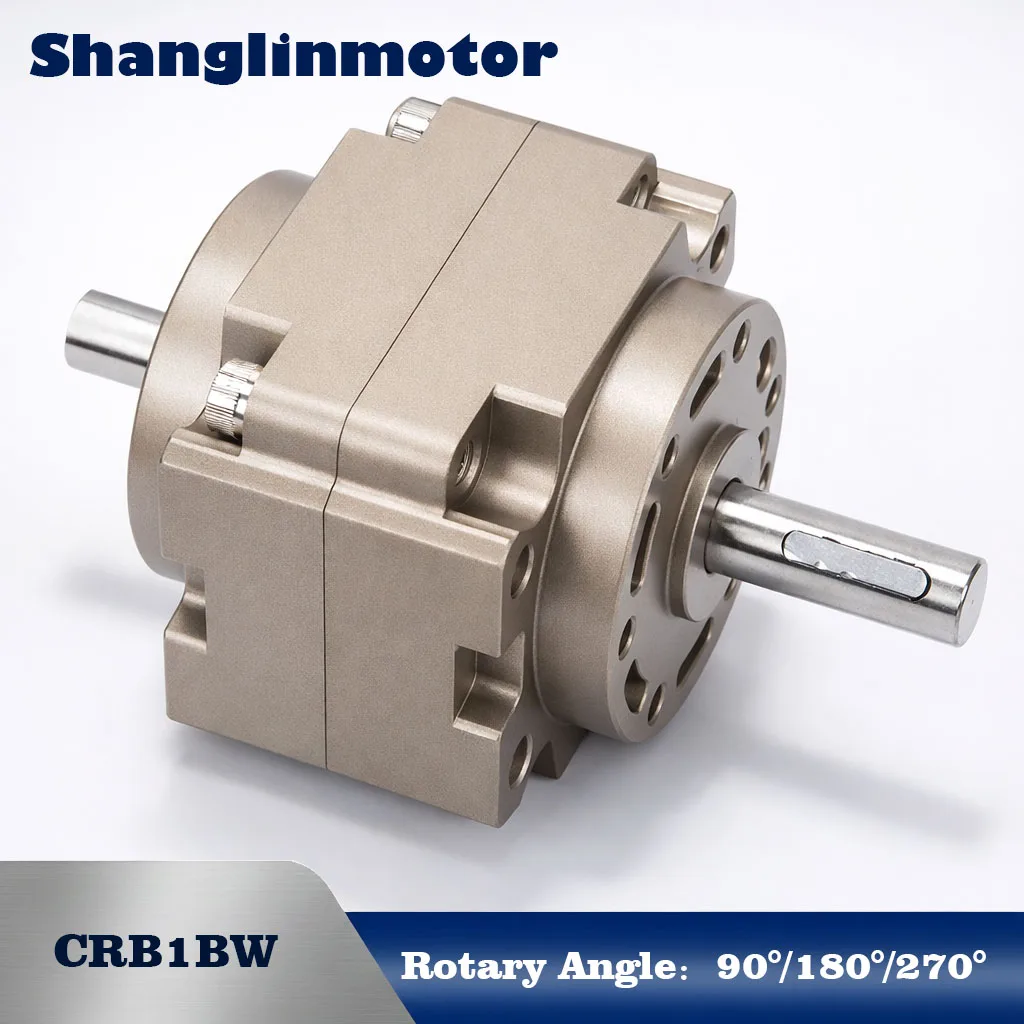 Pneumatic Vane Rotary Cylinder CRB1BW50 CRB1BW63 CRB1BW80 90° 180° 270° Air Rotary Actuator Aluminum Housing