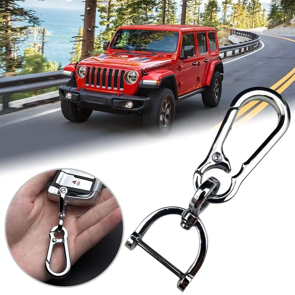 

Zinc Alloy Car Key Chain Anti-Lost Keychain With KeyRing Buckle Waist Auto Holder Clip Simple Keychain Carabiner Belt Gourd H5F4