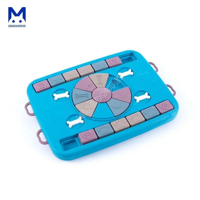 MIAODOUPET Slow Feeder Dog Puzzle Toy - Keep Your Puppy Entertained and Increase IQ with Food Dispenser and Non-Slip Bowl