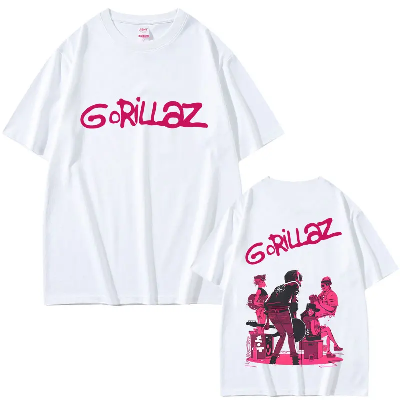 

Hot Rock Band Gorillaz Graphic T Shirts Summer Men Women Fashion Hip Hop Oversized Streetwear Male Gothic Vintage T-shirt Tops