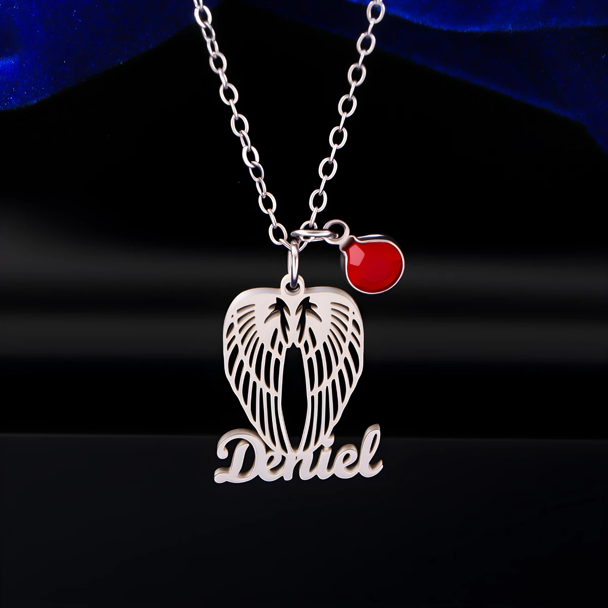 Customized Name Angel Wings Necklace for Women Girl Jewelry Stainless Steel Clavicle Choker Trendy Jewelry Gifts
