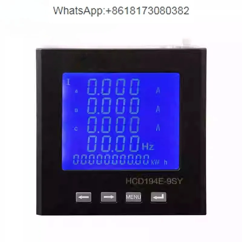 

HCD194E-9SY Multi functional Power Instrument LCD Three phase Current Voltage Frequency Power Factor Table