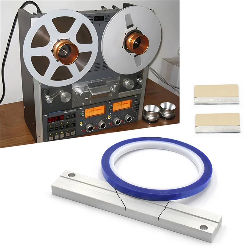 AT82-كتلة ربط مع شريط زعيم وشفرتين للقطع، مجموعة ربط الشريط مقاس 10 بوصة لإصلاح الشريط المكسور لـ Revoxsonido #2