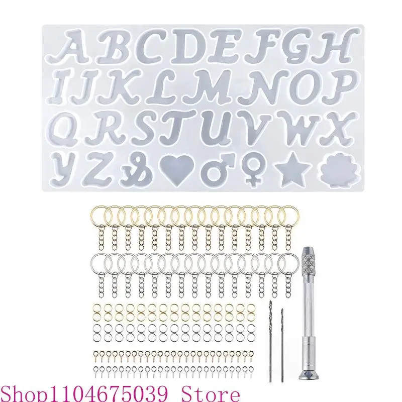 

5asd Alphabet Silicone Resin Molds,Letter Molds Keychain Resin Jewelry Molds for Resin Epoxy Casting DIY Keychain Making Kit