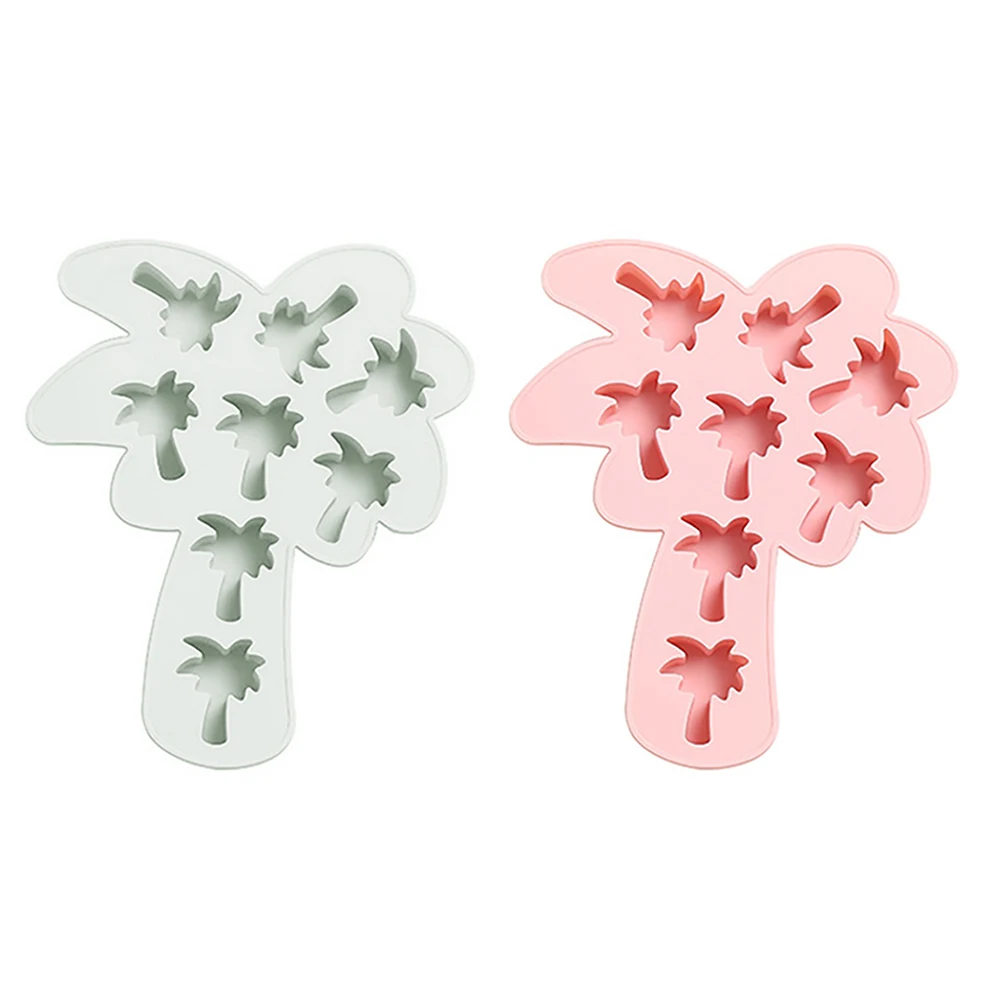 

2Pcs Silicone Ice Mold Coconut Tree Shape Chocolate Cake Mould Kitchen Baking Home Professional Fondant Mold