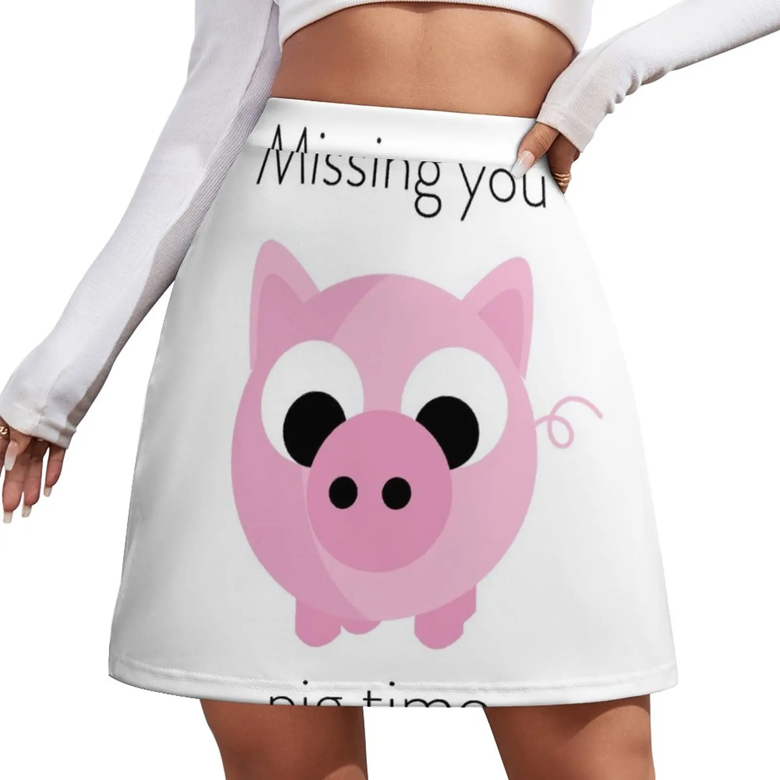 

Missing you pig time Mini Skirt Women's summer dress mini skirt japanese fashion Women's skirt