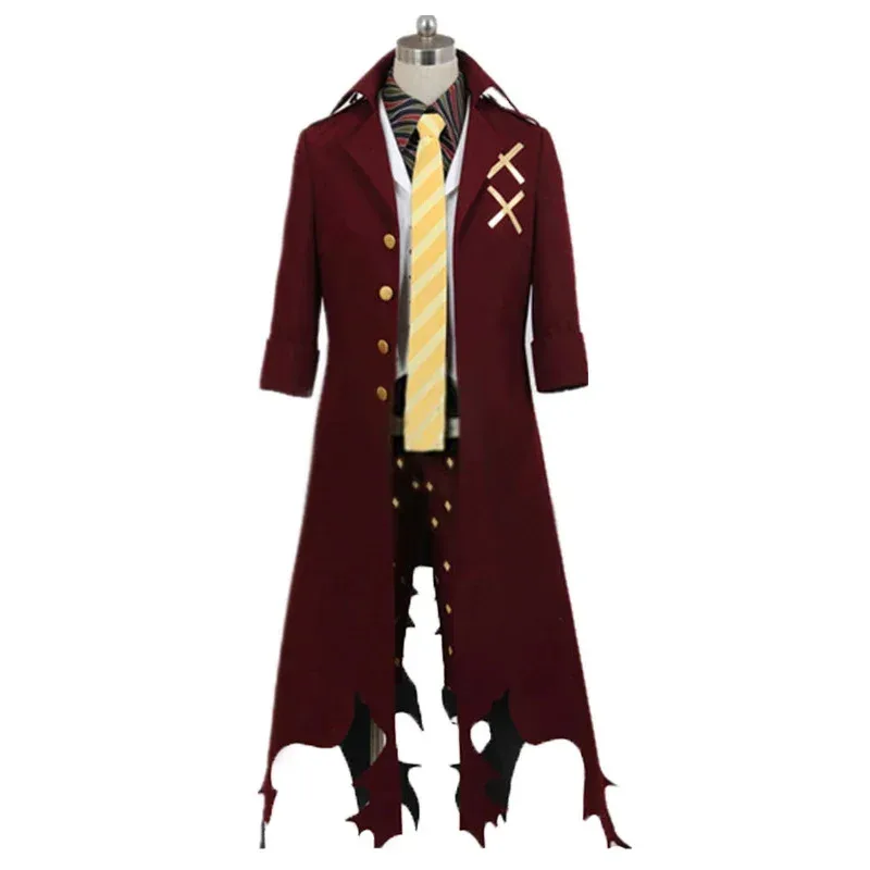

Anime Blue Exorcist / Ao no Exorcist King of Earth Amaimon Cosplay Costume top+vest+pant+coat+tie+belt 11 KI6386