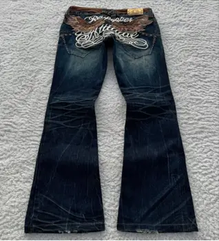 10 best sales Calça jeans de cintura baixa estilo anos 2000 - №7