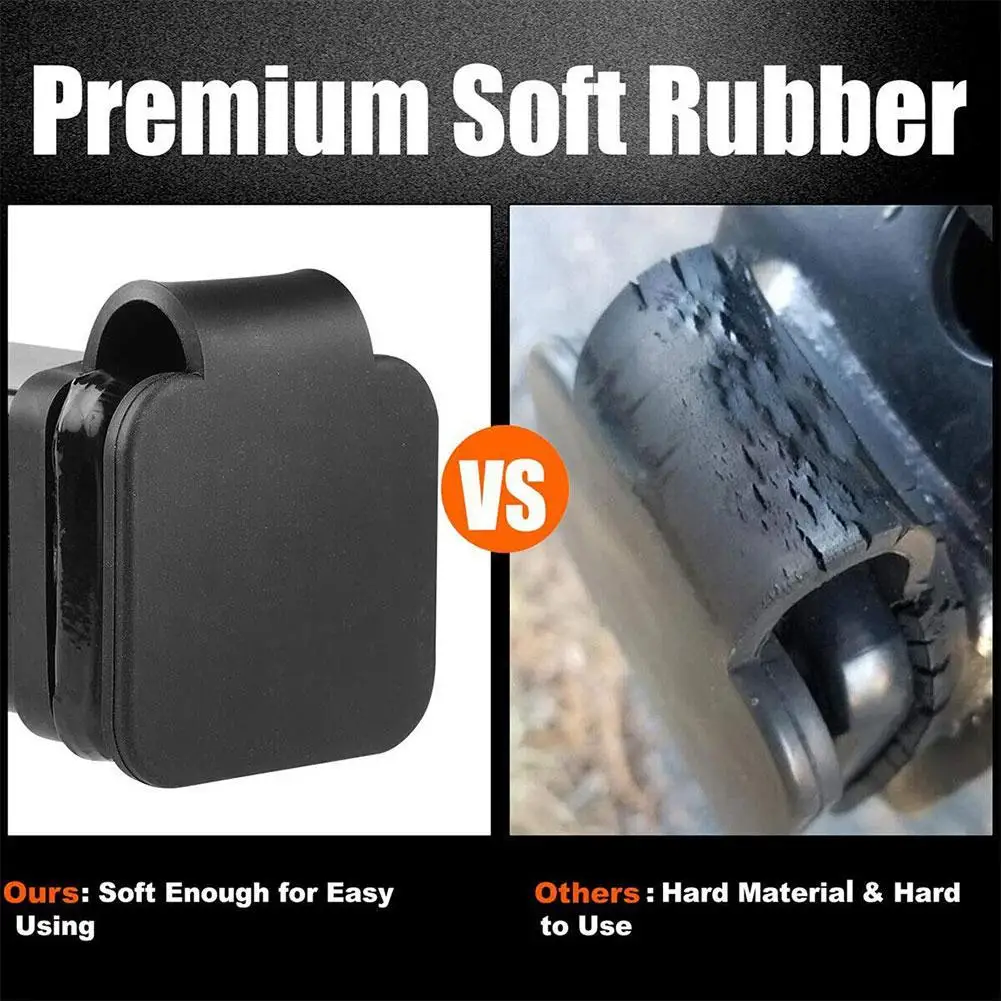 2pcs Trailer Hook Dust-Proof Plug, Fit For Hitch Cover, Trailer Hitch Cover Tube Plug Insert Receiver Car Exterior Accessories