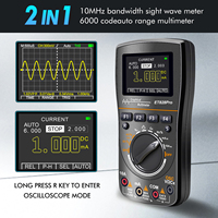 Intelligent Graphical Digital Oscilloscope 2 in1with 2.4 Inches Color Screen 10MHz Bandwidth 50Msps Sampling Rate for Electronic