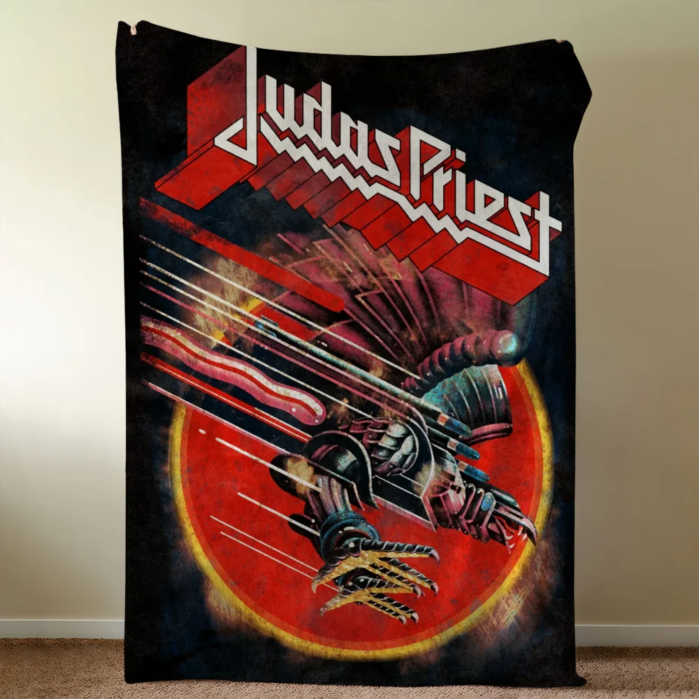 Decke Überwurf Super Band Cozy Plüsch Wohnzimmer Sofa Rock Couch P-PriestS-ES Kindischer Geburtstag J-Judas-ES Geschenke