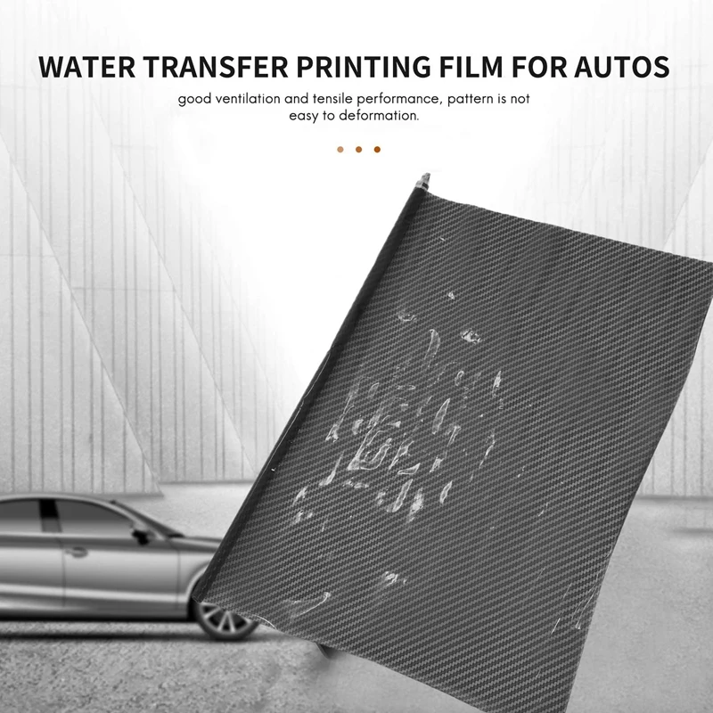 0.5x2M Black Carbon Fiber Print Water Transfer Dipping Hydrographics Hydro Film