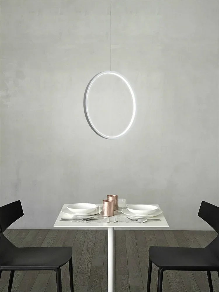 Plafonnier LED Circulaire au Design Nordique Moderne, Luminaire Décoratif d'Nik, Idéal pour un Salon, un Restaurant ou une Table de oral et