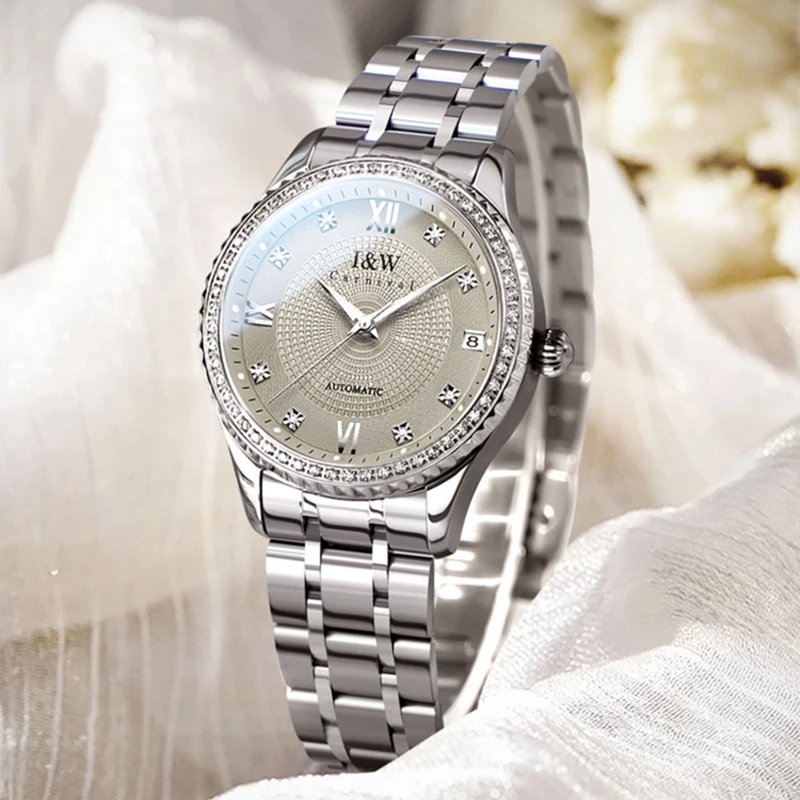 Carnival Brand High-end Luxury MIYOTA Movement Mechanical Watch for Women Sapphire Automatic Watches Stainless Steel Date Clock - view 5