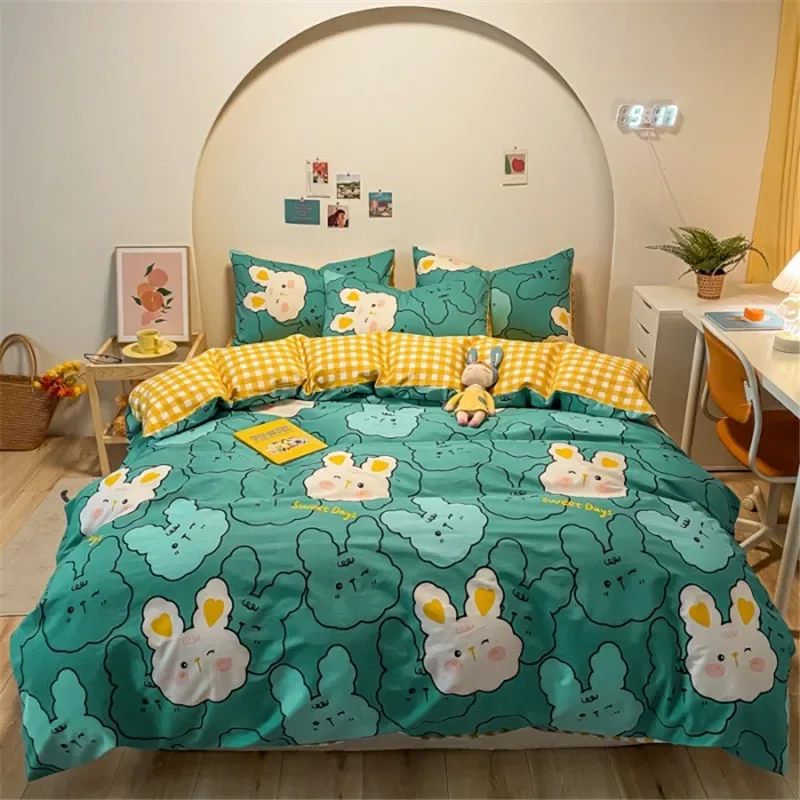 3D Cartoon Printed Duvet Cover Set 100% Cotton Bedding Set for Girls Children Comforter Covers Bedroom Decorations