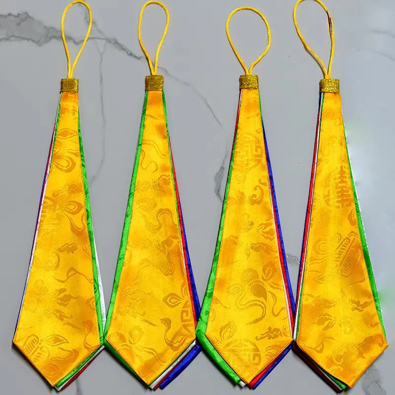 Fashion Handmade Tibetan Eight Auspicious Colorful Cloth Feng Shui Decoration for Buddhist Halls Home Hanging Decor