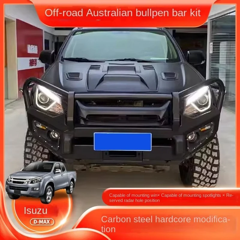 New 2012-2017 Isuzu D-MAX Front Bumper Modified Anti-Collision Bullpen Bar Bolt-On FG