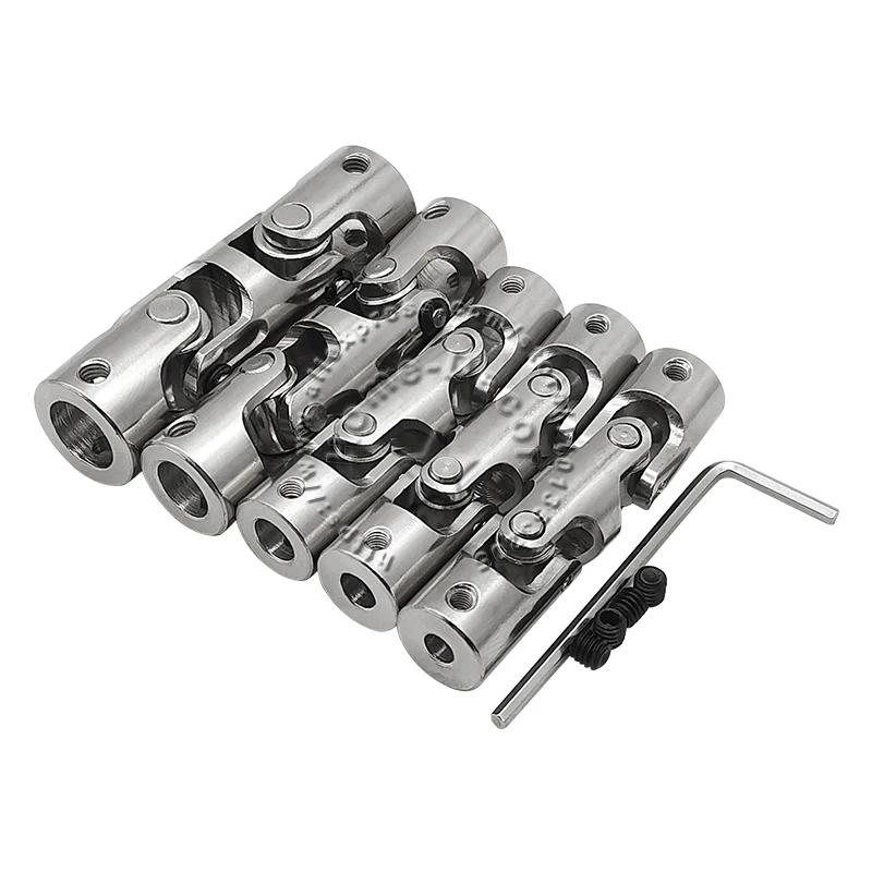 4mm/5mm/6mm/8mm/10mm Metal Three Section Universal Joint Coupling Shaft Motor Connector Coupler For Toy Car Boat Model Parts