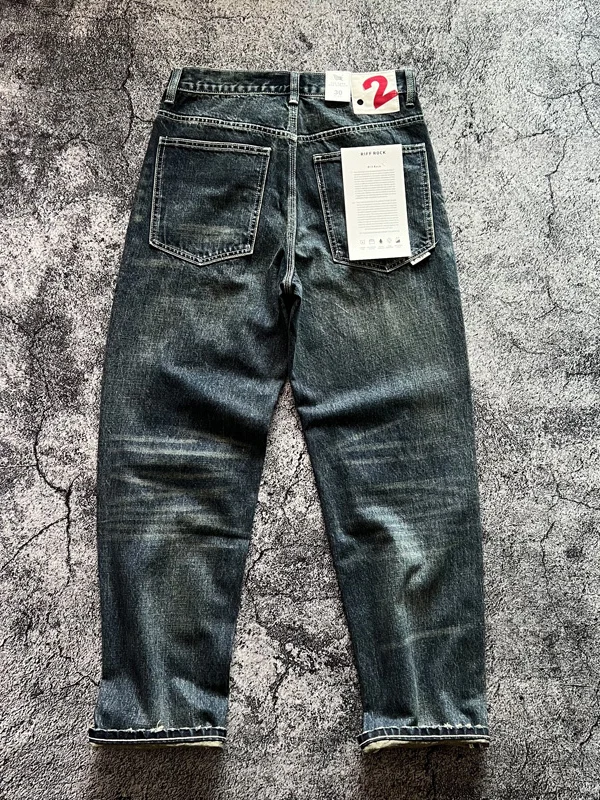 

Retro American Casual Loose Men's Blue Jeans Harajuku Straight Leg Long Pants Wear Resistant Youth Spring Autumn Denim