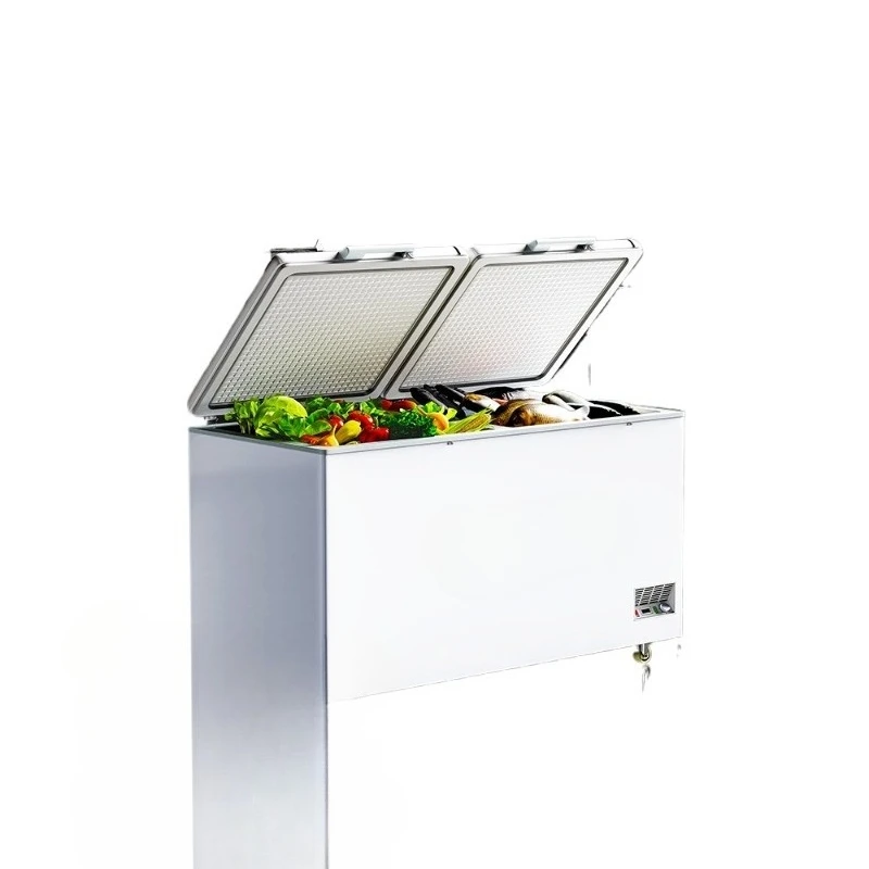 Horizontal freezer Commercial large-capacity refrigerator Household refrigeration Freezing and preservation Double temperature