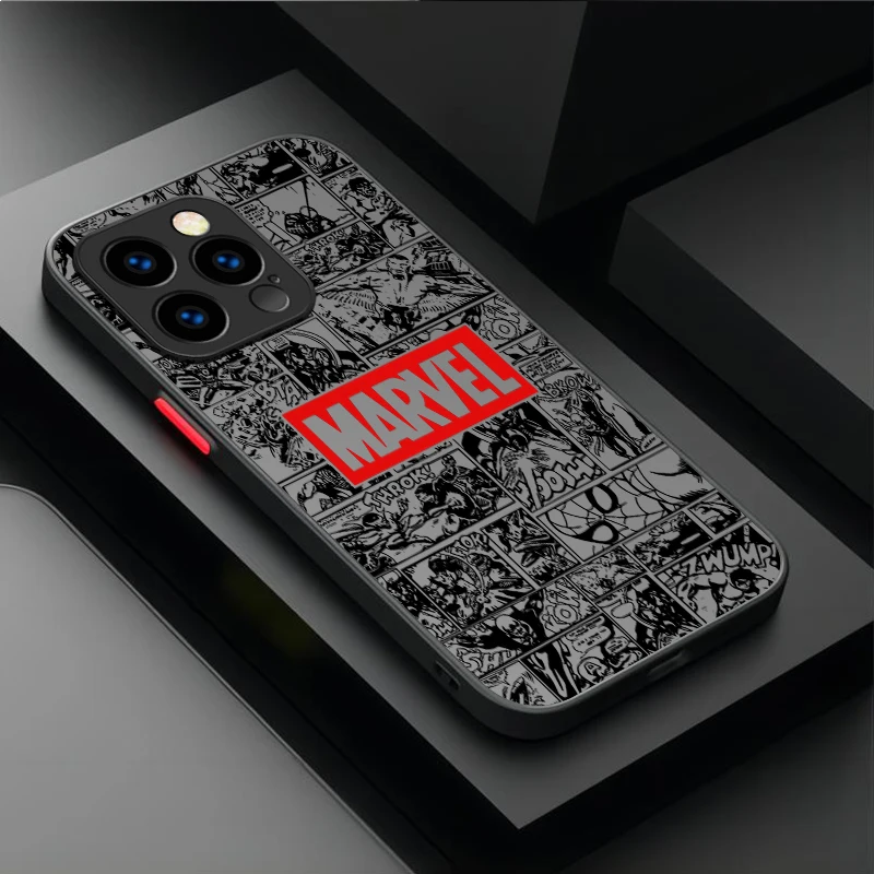 Marvel Spider-Man Line Matte Phone Case for IPhone 17 Air 15 16E 16 Plus 14 13 12 11 Pro Max XR X XS Max SE 2020 Bumper Cover - náhled 4