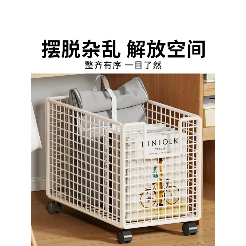 Under the table shelf Storage rack Movable storage box Household trolley storage