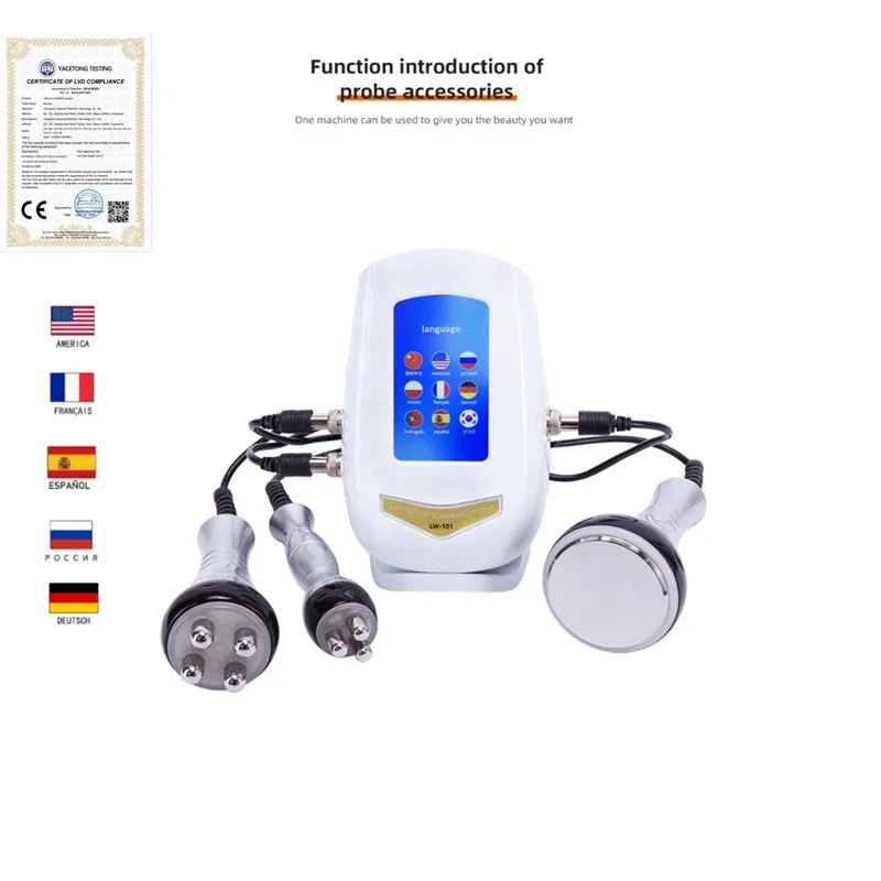 40K 3 in 1 Ultrasonic Cavitation Lipo Slimming Vacuum Radiofrequency Body Slimming Beauty Machine Shaping Massage Equipment For