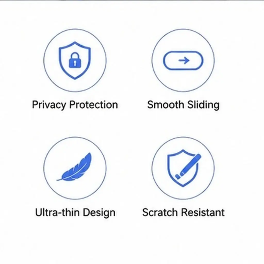 100Pcs Ultra-Thin Phone Camera Covers Sliding Lens Protector Laptop Tablet Webcam Privacy Cover Adhesive Universal Privacy