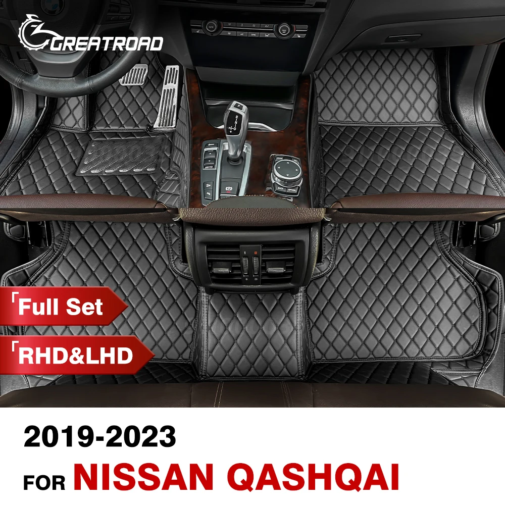 

Автомобильные коврики для Nissan Qashqai 2019 2020 2021 2022 2023, пользовательские автомобильные подушечки для ног, автомобильный ковер, аксессуары для интерьера