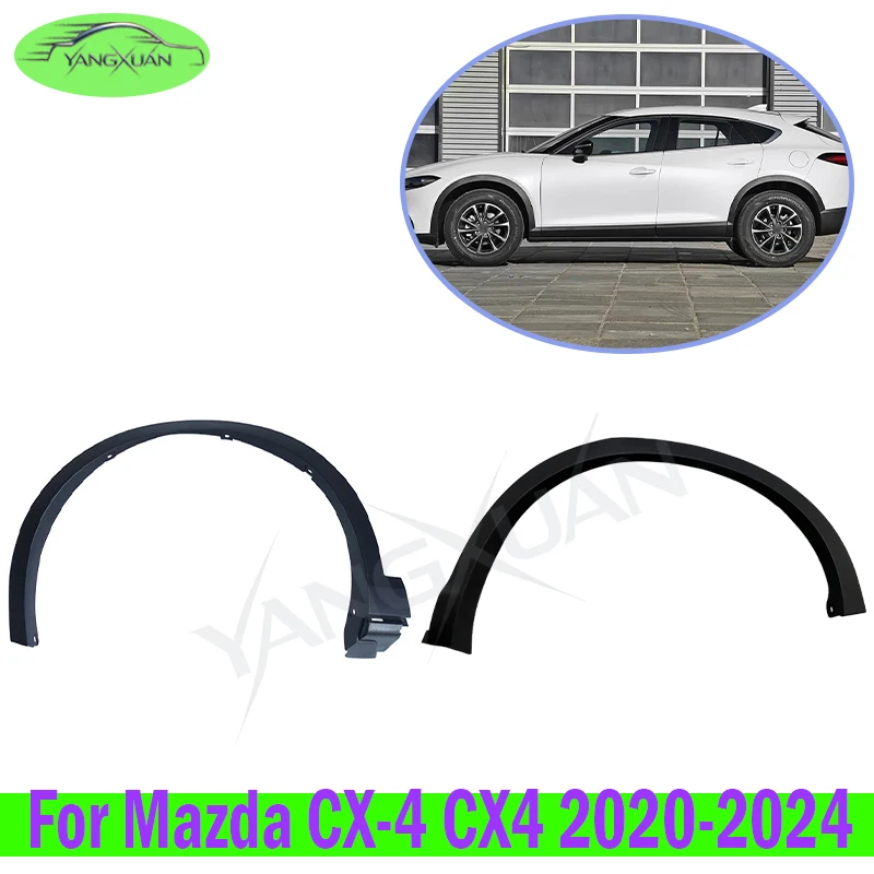Car Wheel Arches Trim Wheel Eyebrow Fender Pad For Mazda CX-4 CX4 2020 2021 2022 2023 2024 Front Or Rear Bumper Wheel Eyebrow