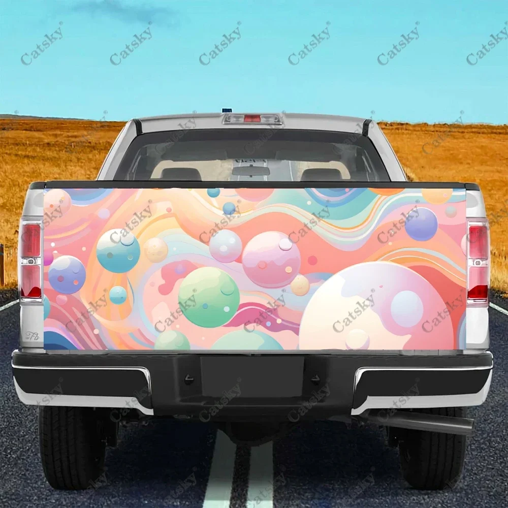 

Abstract Artistic Colorful Truck Tailgate Wrap Professional Grade Material Universal Fit for Full Size Trucks Weatherproof