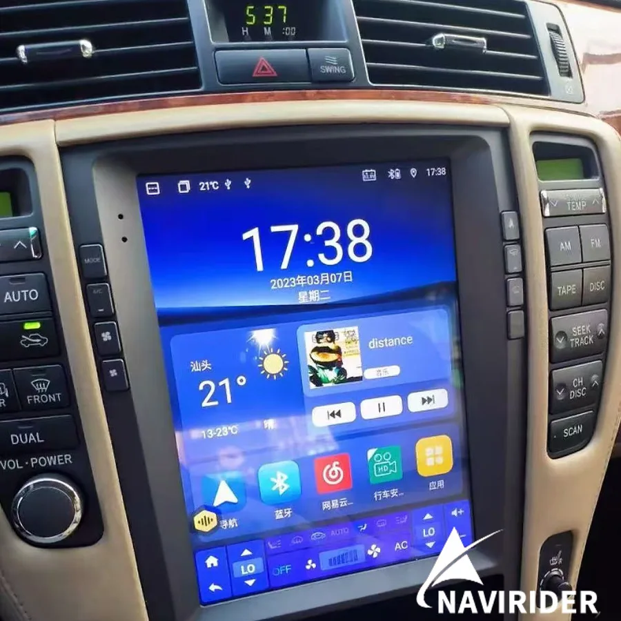 

12,8-дюймовый автомобильный радиоприемник с экраном Android 15 для Toyota Crown GRS182 2004 2006-2009, мультимедийный видеоплеер, GPS Niv, стерео CarPlay, головной убор