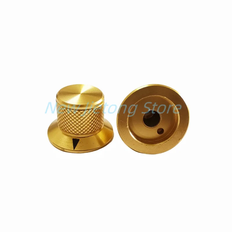 2pcs Gold Color 25x17mm Aluminum Alloy Potentiometer Switch Contral Caps Volume  Audio Electric Guitar Bass Knobs Screw Type