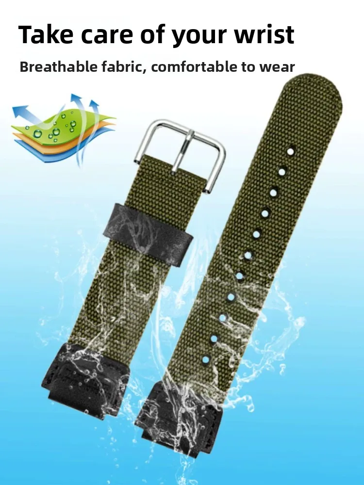 Per CASIO AE1200 AE-1200 AE1300 AE1500/1000 A158 A159 SGW400 AQ-150W Cinturino per orologio in tela di nylon modificato Cinturino sportivo per esterni