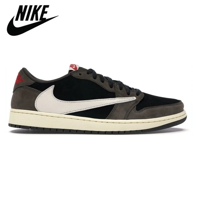Nike Air Jordan 1 Lage Travis Scott Zwarte Teen Og6 Originele Lage Aj1 Dames Voetbalschoenen AliExpress