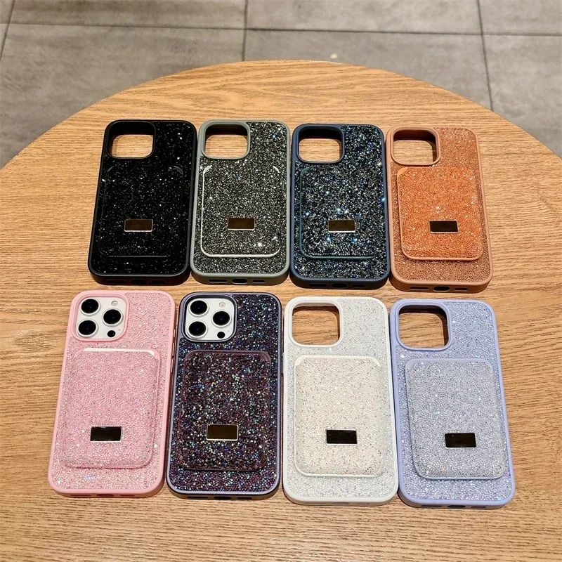 

Mod5Luxury Flash Diamond Magnetic Card Case Phone Case For IPhone 17 16 15 14 13 12 Pro Max Wireless Charging Shockproof Cover
