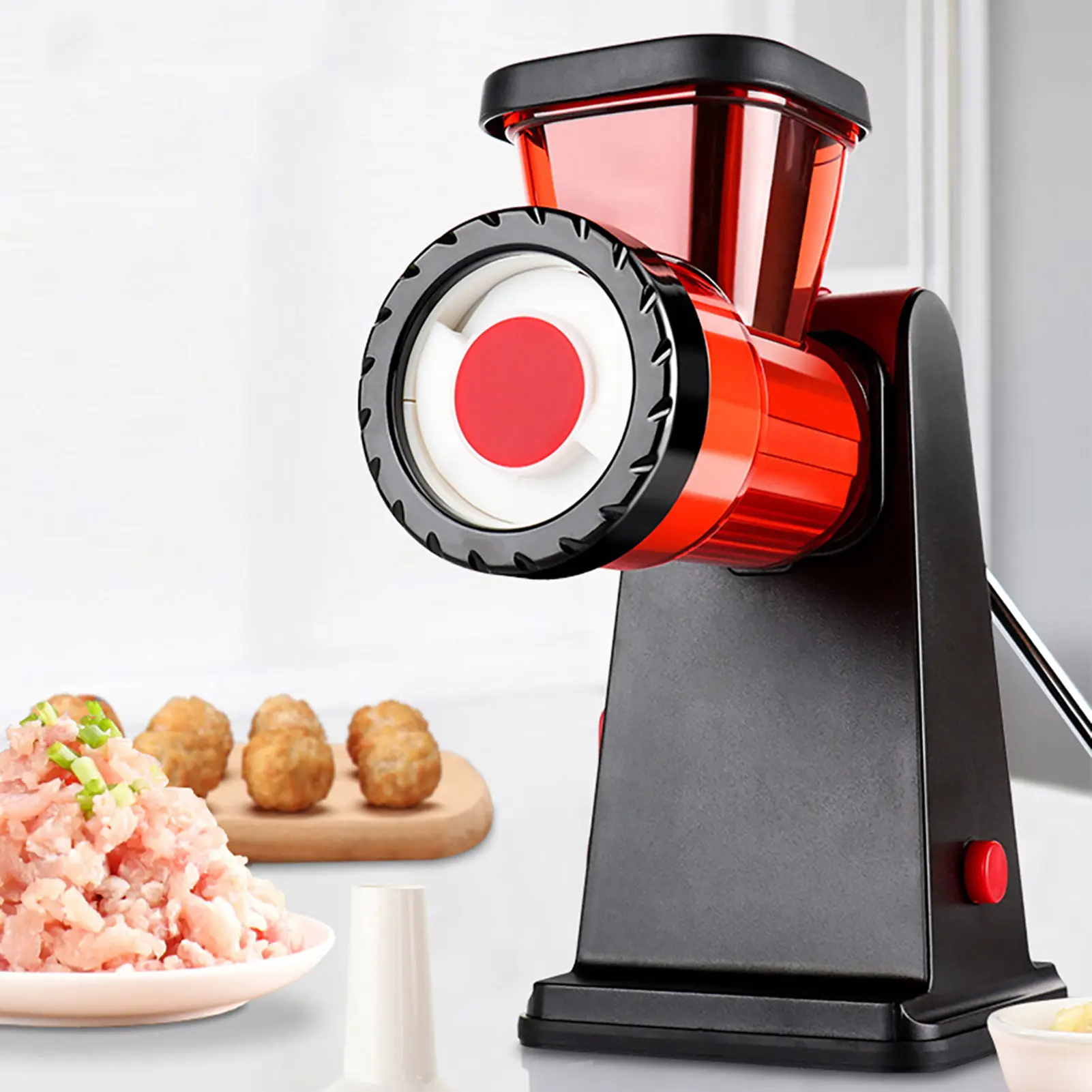 Manual Meat Grinder Ground Beef Smasher With Stainless Steel Accessories Vegetable Mincer Sausage Stuffer Powerful Suction Base