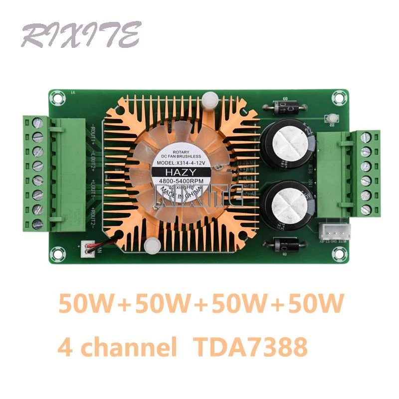 

TDA7388 4*50W High Power Amplifier Automotive Audio 10W~100W HiFi Stereo Car 4 Channels Home Theater Digital DIY HiFi AMP