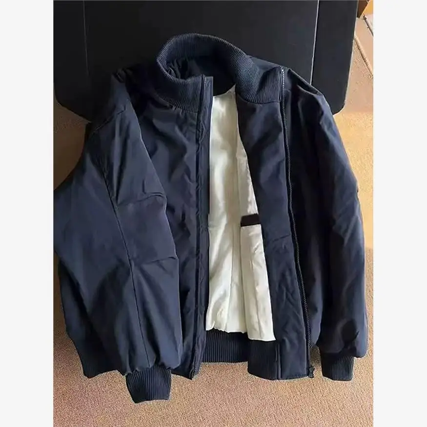 

Cleanfit Men's ort Cotton Jaet Pilot Sle Baseball orm Stand Collar Autumn Winter Thiened Loose Fit No Brand