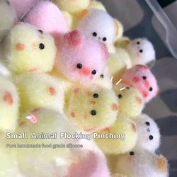 1pc Kawaii Sticky Squishy Mini Chick Pig Dog Stress Relief Cute Animal Relief Squeeze Silicone Pinch Toy Keychain Bag Pendant